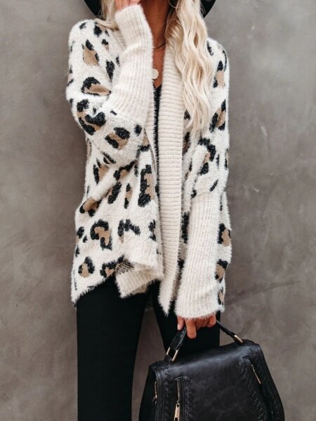 Leopard Print Knit Sweater
 HFLHHSEDNQ - AnnieMae21