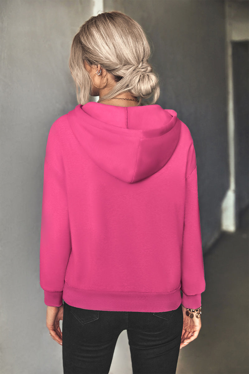 Half-Zip Drawstring Hoodie - AnnieMae21