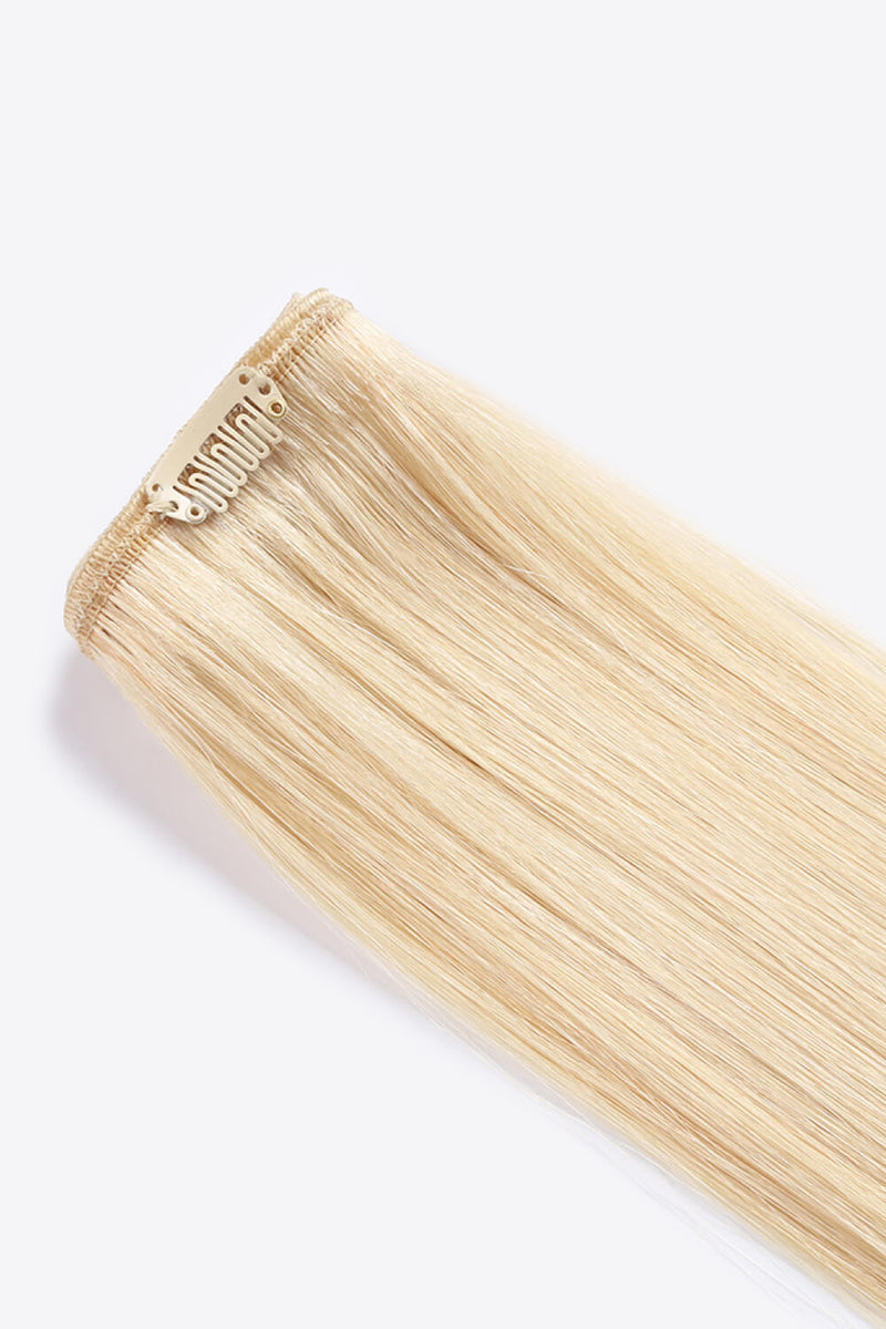 20" 120g Clip-in Hair Extensions Indian Human Hair in Blonde - AnnieMae21