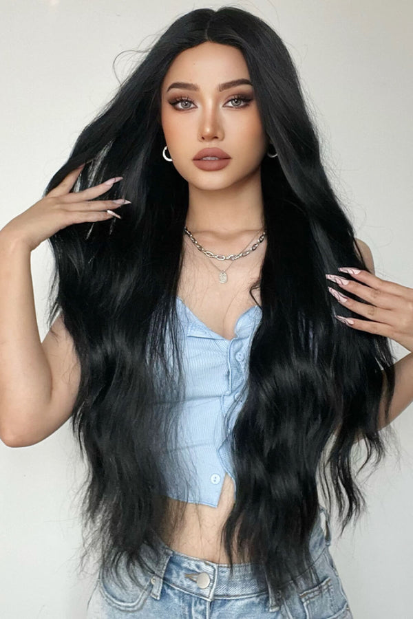 Full Machine Long Wave Synthetic Wigs 28'' - AnnieMae21
