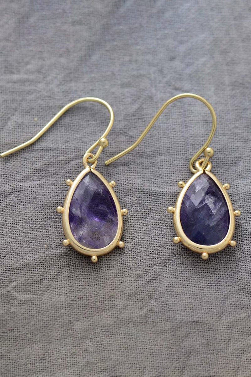 Natural Stone Teardrop Earrings - AnnieMae21