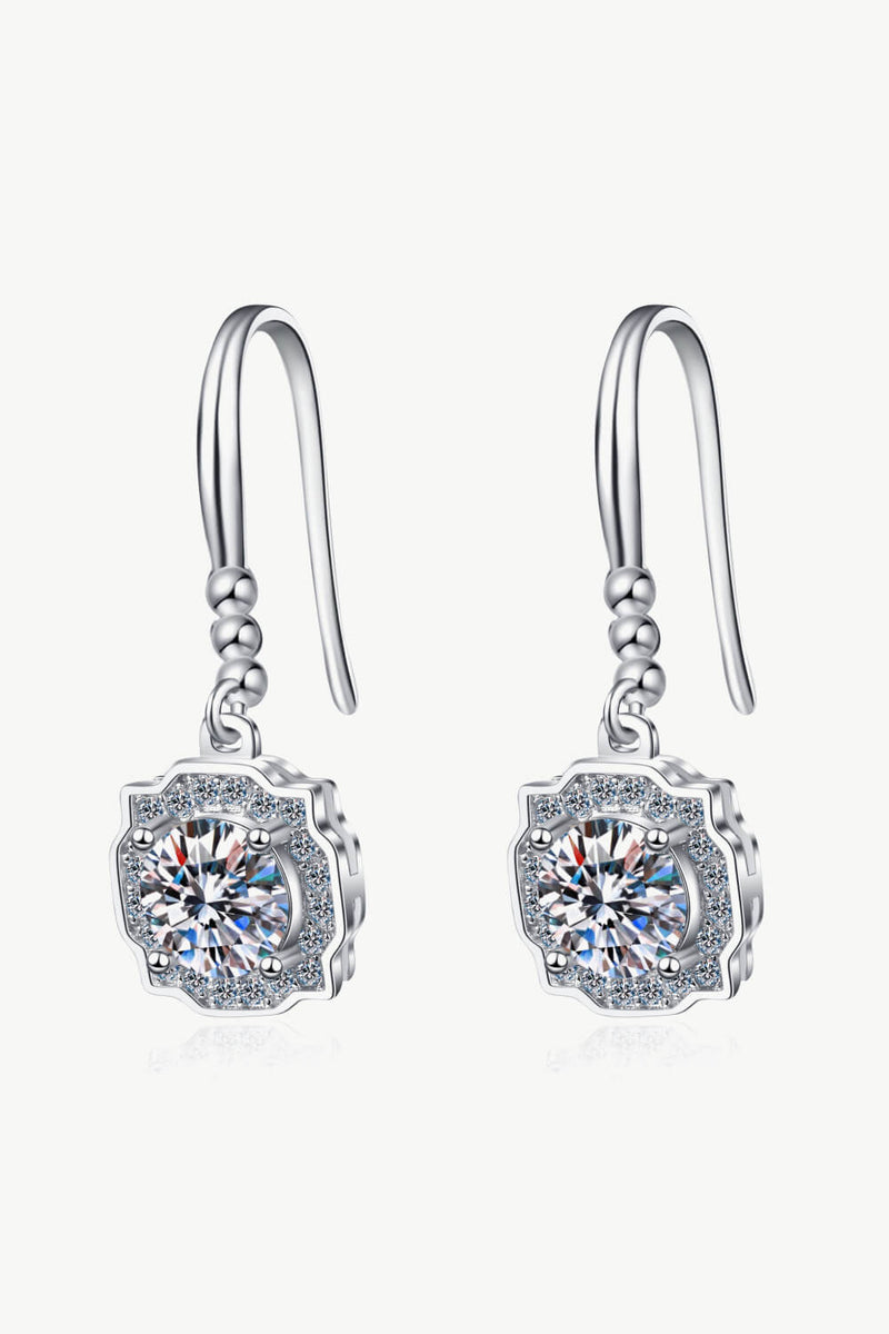 925 Sterling Silver Moissanite Hook Earrings - AnnieMae21