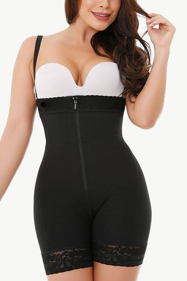 Full Size Zip Up Under-Bust Shaping Bodysuit - AnnieMae21