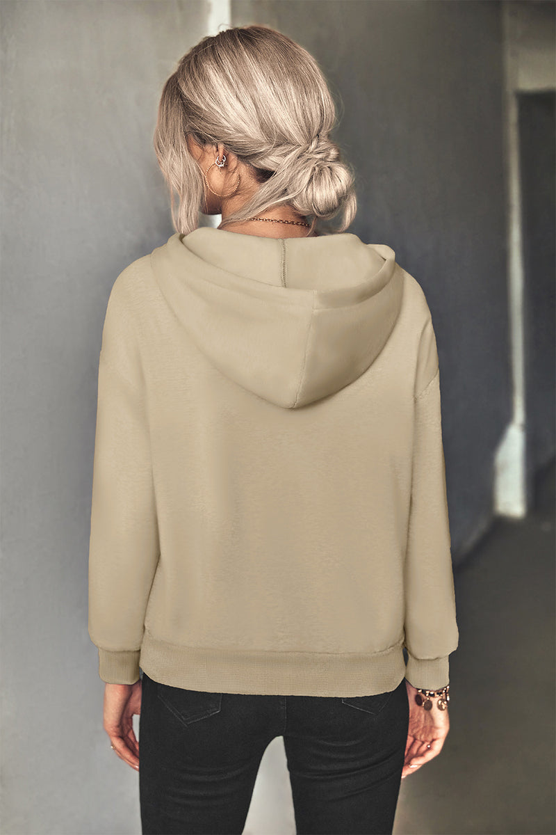 Half-Zip Drawstring Hoodie - AnnieMae21