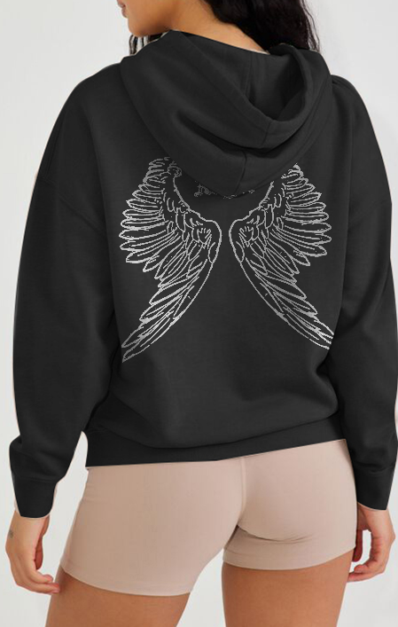 Simply Love Full Size Angel Graphic Hoodie - AnnieMae21