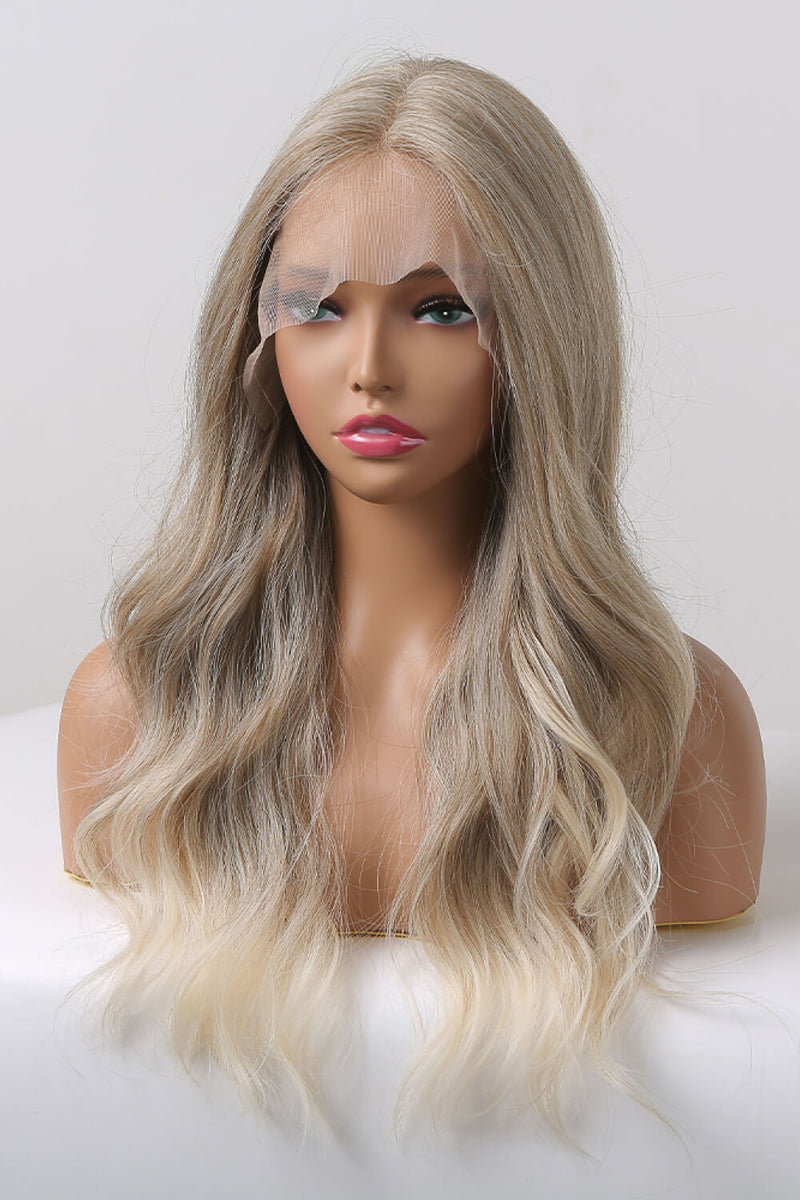 13*2" Lace Front Wigs Synthetic Long Wave 24" 150% Density in Medium Blonde Highlights - AnnieMae21