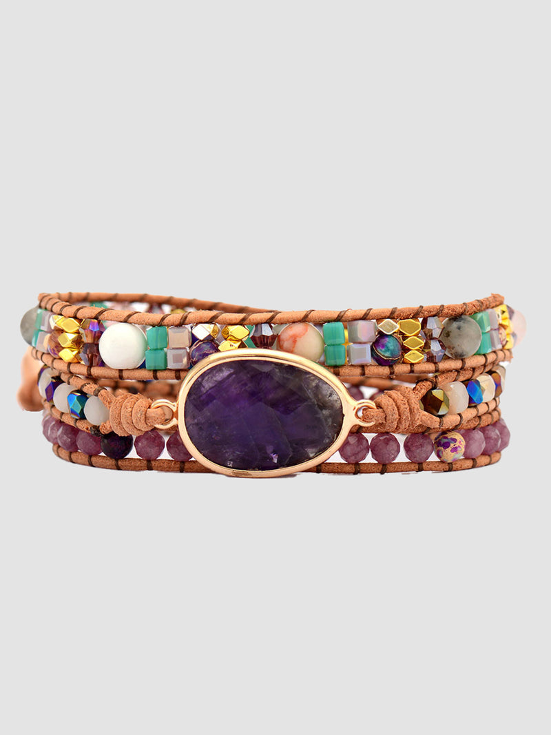 Triple-Layer Amethyst Bracelet - AnnieMae21