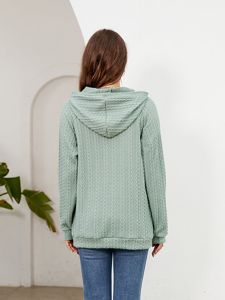 Raglan Sleeve Front Pocket Hoodie - AnnieMae21