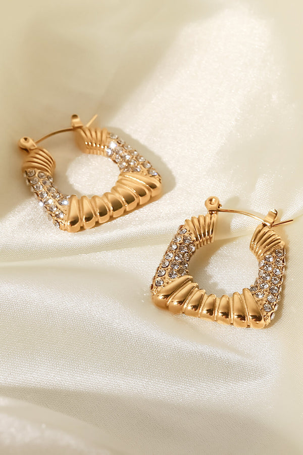 18K Gold Plated Inlaid Cubic Zirconia Earrings - AnnieMae21