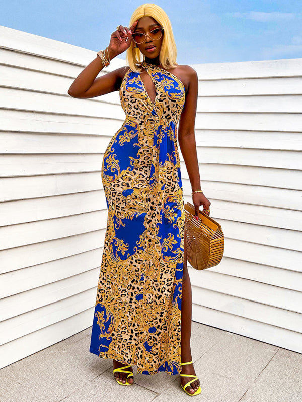 Women's split floral dress long skirt - AnnieMae21