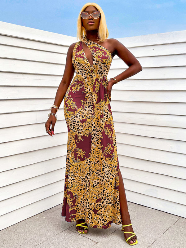Women's split floral dress long skirt - AnnieMae21