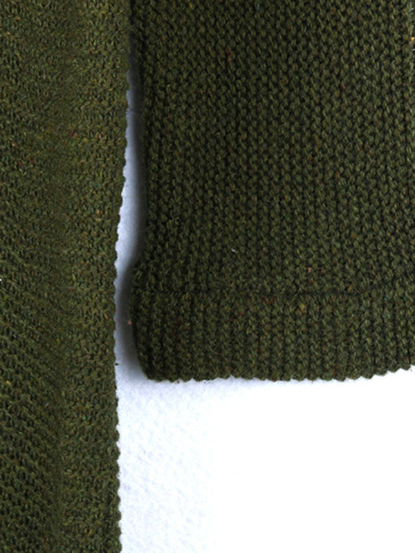 Women’s knit V neckline hood long sleeve sweater jacket - AnnieMae21